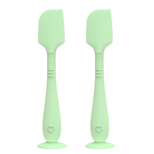LANFENG Diaper Cream Spatula with Hygienic Travel Case, Butt Spatula Baby with Suction Base, Baby Butt Paste Spatula, Soft Silicone Diaper Rash Cream Applicator Large Size 2 PCS