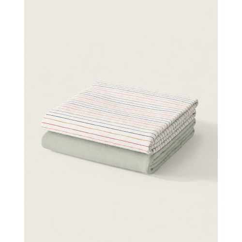 Stripes Sheet Set | Organic Crib Sheets | Nestig