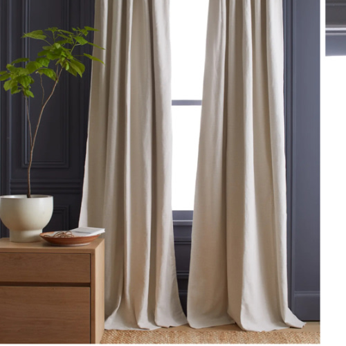 Cotton Slub Room Darkening Curtain