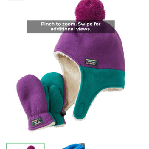 Infants' and Toddlers' Mountain Classic Fleece Hat and Mitten Set | Toddler & Baby at L.L.Bean