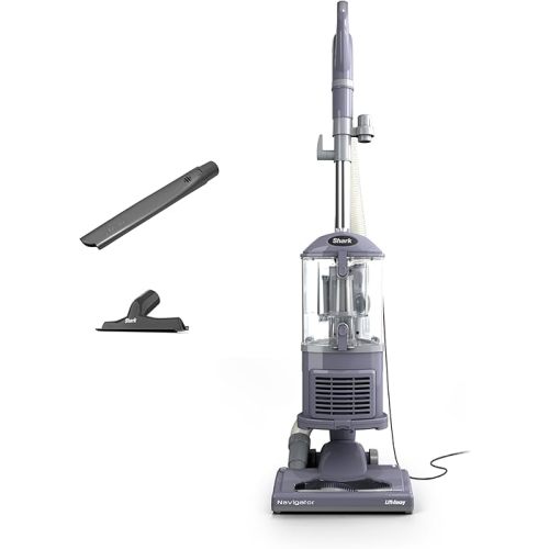 Shark NV352 Navigator Lift Away Upright Vacuum, Hepa Filter, Anti-Allergen Technology, Swivel Steering, Ideal for Carpet, Stairs, & Bare Floors, with Wide Upholstery & Crevice Tools, Lavender