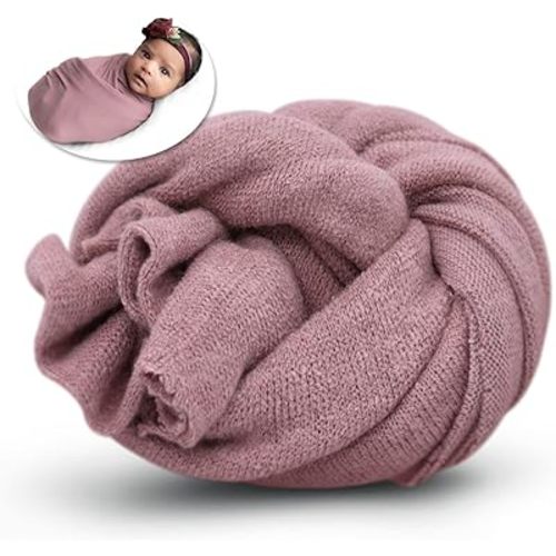Newborn Posing Wrap Newborn Photography Props Soft Stretch Knit Blanket Handmade Wrap for Baby Boys Girls Photoshoot