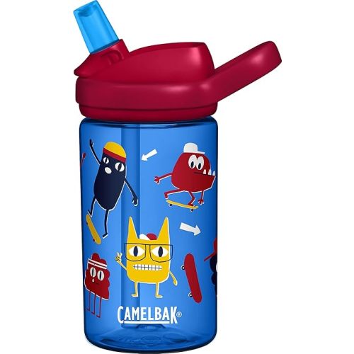 CamelBak Eddy+ Kids BPA-Free Water Bottle with Straw, 14oz, Skate Monsters (2282402040)