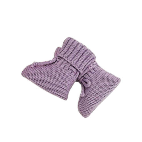 Knit Booties, Lavender