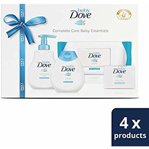 Baby Dove  Gift Set With Baby Wash and Shampoo, Lotion, Wipes and Bar Baby Essentials 4 pc