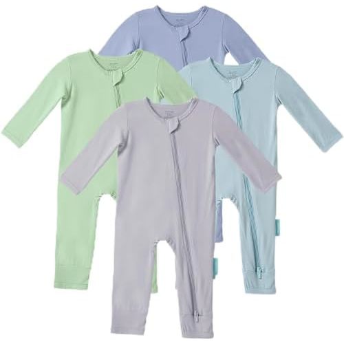 Baby Long Sleeve Romper Jumpsuit, Premium Soft Rayon One Piece Pajamas Boy Girl 2-Way Zipper Coverall Sleeper