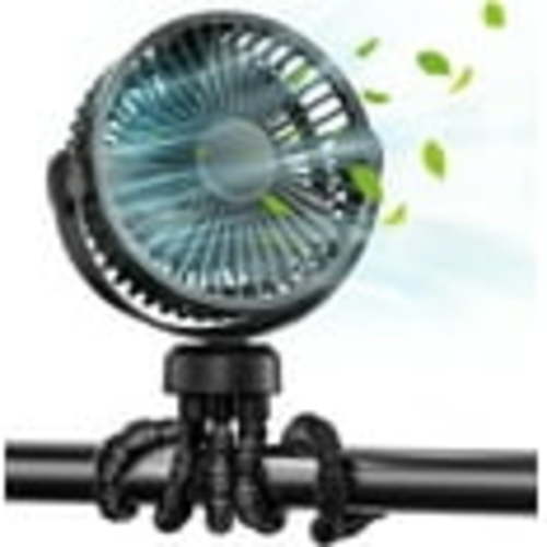 FrSara Stroller Fan,Battery Operated Clip On Portable Fan,360°Rotate USB Rechargeable Personal Desk Fan,3 Adjustable Wind speed, Detachable Twistable Tripod for Baby Stroller, Cot, Car Seat,Treadmill