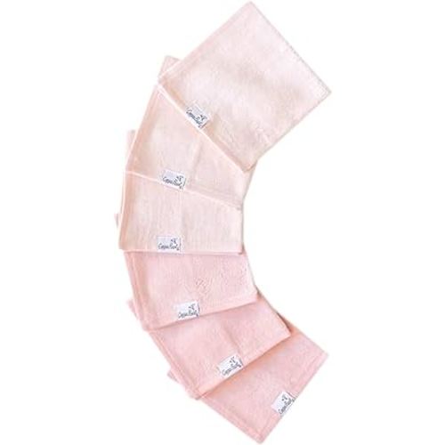 Copper Pearl 6 Ultra Soft Baby Bath Washcloths Premium Large Soft Cora 11" x 11" Towels
