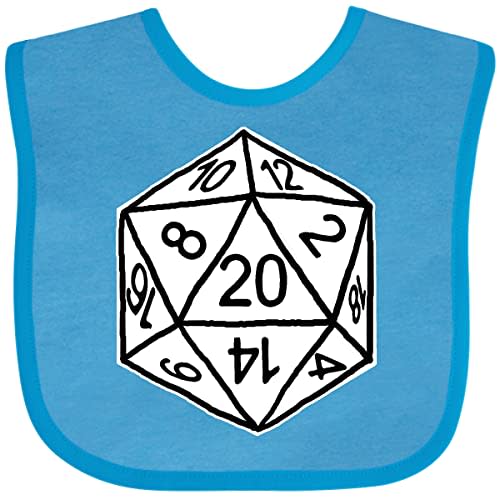 inktastic 20 Sided White Dice Baby Bib - Gus Fink Studios
