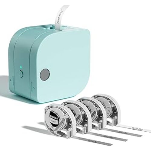 Phomemo Label Maker Machine P12 Label Maker Machine with Tape, Label Makers Compatible with Fabric Iron-on Labels for Clothing, Bluetooth Portable Label Printer Perfect for Home, Office, School