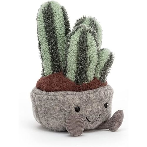 Jellycat Silly Succulent Columnar Cactus Stuffed Toy, 7 inches - Plant & Cactus Plush - Fun Décor & Gift