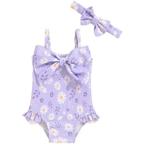 Mioglrie Toddler Baby Girl Swimsuit Infant Bathing Suits Summer Beach Swim Suit Newborn One Piece Swimwear for Girls