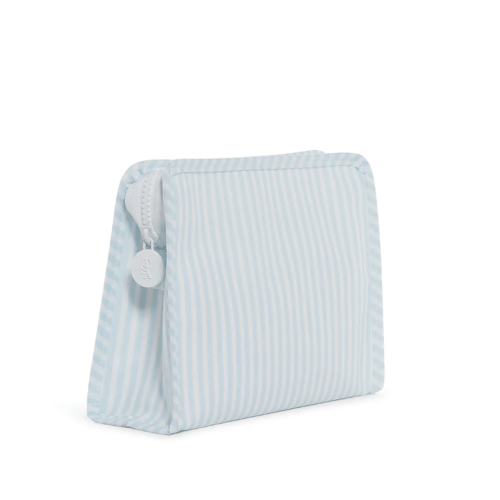 Medium Roadie Zip Pouch, Blue Pimlico Stripe