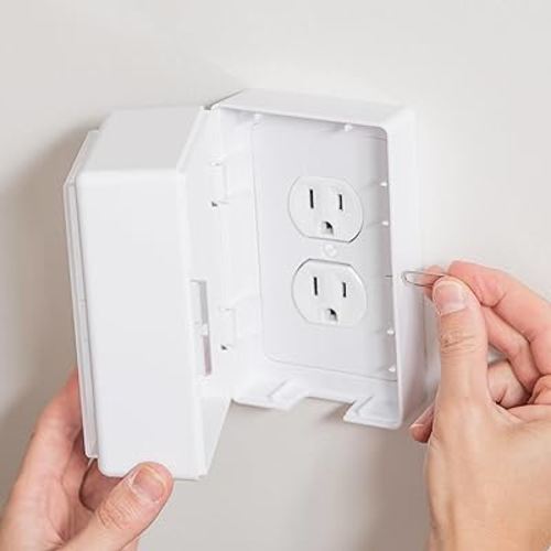 AWARD WINNING Child Proof Outlet Cover | Baby Proof Wall Outlet Cover Box | Outlet Covers Baby Proofing | Outlet Box Cover | Electrical Outlets | Baby Outlet Cover | Outlet Protector | Outlet Lock