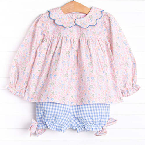 Sapphire Scallops Bloomer Set, Blue – Stitchy Fish