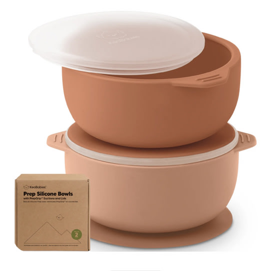 2-Pack Prep Silicone Suction Bowls