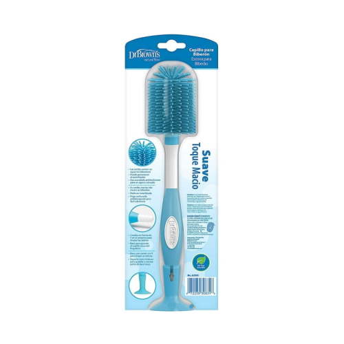 Dr. Brown's Soft Touch No Scratch Baby Bottle Cleaning Brush, BPA Free, Blue, 1 Pack