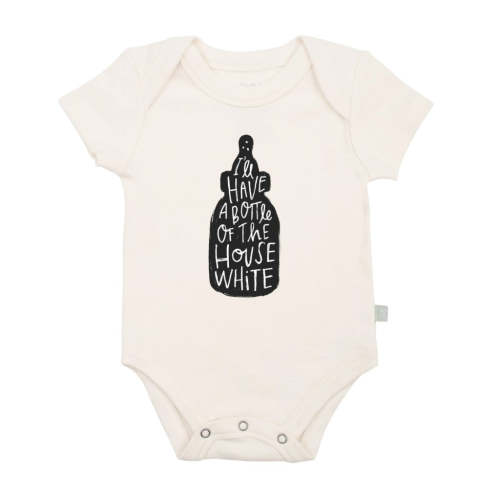 House White Organic Graphic Bodysuit