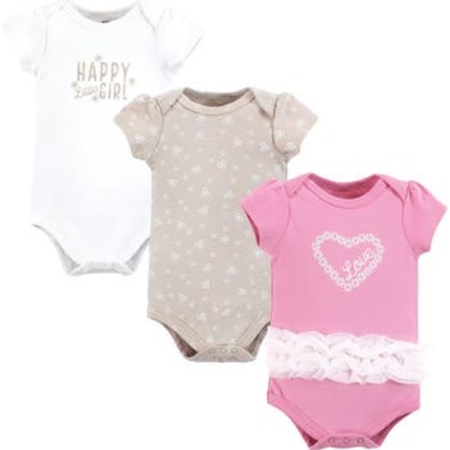 Comfortable All-Cotton Bodysuit 3Pk, 3-6M