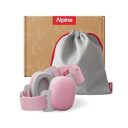 Alpine Muffy Baby - New & Improved Baby Ear Muffs Noise Protection for Babies and Toddlers - CE & ANSI Certified - Safe and Soothing Hearing Protection - Age 3-48 months - Approved by Babies - Pink