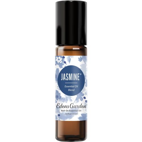 Edens Garden Jasmine Essential Oil Roll-On – Pre-Diluted Floral Blend, 100% Pure Aromatherapy & Natural Perfume, Calming Skin Safe Travel Roll-On, 10 ml (.33 fl oz)