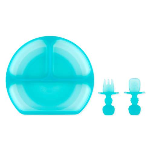 Grip Dish Essential Infant 3-Piece Mealtime Set: Blue Jelly