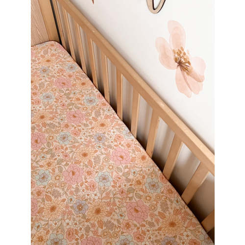 Cot Sheet | Pastel Bloom – Little and Fern