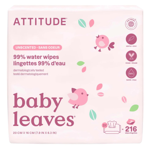 99% Water Wipes for Baby | ATTITUDE