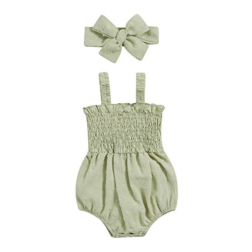 Baby Girls Daisy Playsuits Bodysuit+Headband Print Halter Romper Floral Jumpsuit Infant Summer Clothes