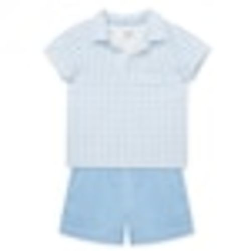 Little Me 2-Piece Gingham Terry Short Set (Baby Boy) at Von Maur