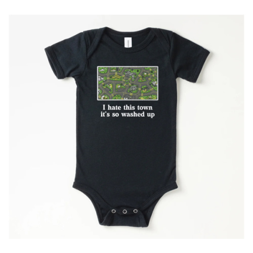 Hate This Town Baby Onesie | All The Small Tees