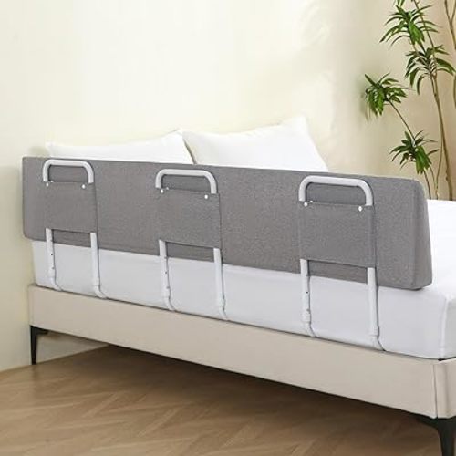 Bed Guard Rail for Toddlers, 78.7inch Foam Padded Toddler Bed Rails, Side Rails for Queen King Twin Full Size Bed, Bedrail for Toddler Safety