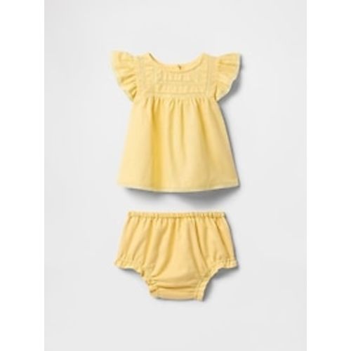 Baby Linen-Cotton Ruffle Outfit Set | Gap