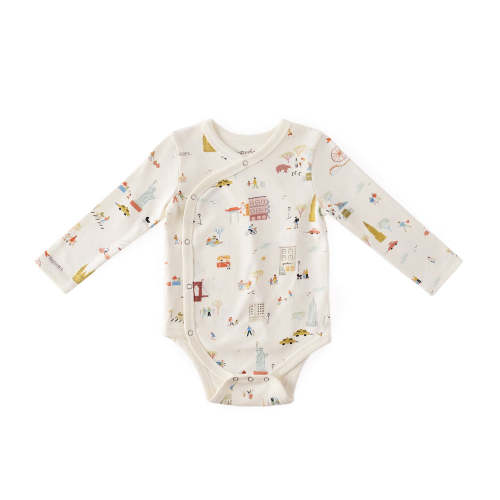 Long Sleeve Kimono One-Piece - Explore New York