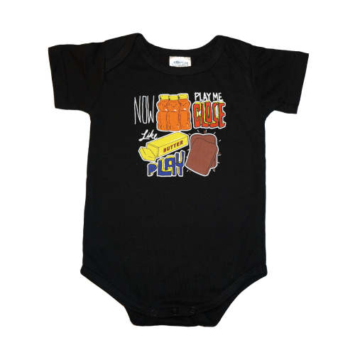 Butter Play Toast Onesie (Black)