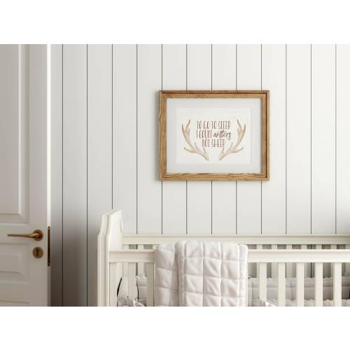 Count Antlers Not Sheep Print Gender Neutral Deer Hunting Nursery Decor Baby Boy Infant Girl Watercolor Digital Download Printable Wall Art