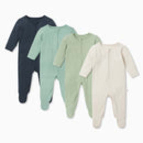 Ribbed Zip Sleep & Play 4 Pack | MORI US