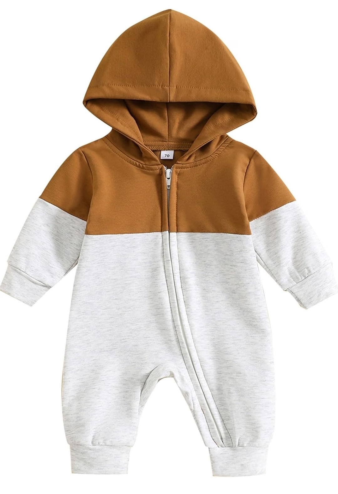 Amazon.com: allshope Newborn Baby Boy Fall Outfit Romper Long Sleeve Hooded Contrast Color Zipper Jumpsuit Bodysuit Infant Clothes