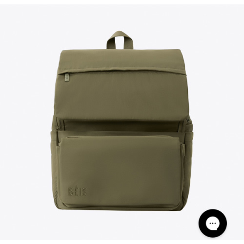 BÉIS 'The Ultimate Diaper Backpack' in Olive - Green Backpack Diaper Bag