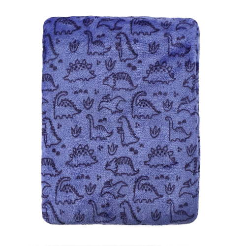 "CREVENT Unisex Plush Warm Lightweight Newborn Baby Blanket, 30""X 40"", Blue Dinosaur, Suitable for Cribs and Strollers"