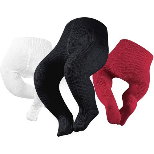 Petrass Baby Girls Cable Knitted Tights Infant Full-Footed Seamless Cotton Tights New-born Girls Seamless Leggings 3/4/5/6
