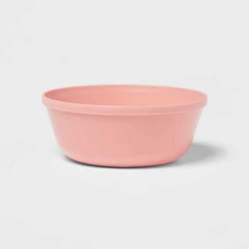 15.5oz Plastic Kids' Bowl Blue - Pillowfort™: Dishwasher & Microwave Safe, Solid Round Design