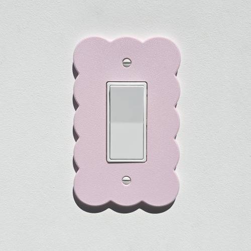Pastel Pink Cloud Light Switch Cover Double Rocker