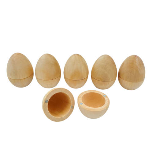 6 Pcs Magnetic Natural Wooden Eggs – Green Elephant Home and Toys