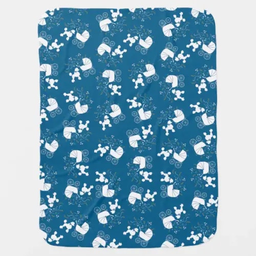 Poodle Baby Boy Blanket | Zazzle