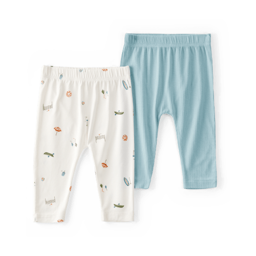 Baby Boy 2-Pack PurelySoft Pull-On Pants - Blue/Ivory - Carter's | Carter's