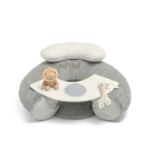 Mamas & Papas Sit & Play Baby Floor Seat - Welcome To The World Grey | Baby Bunting AU