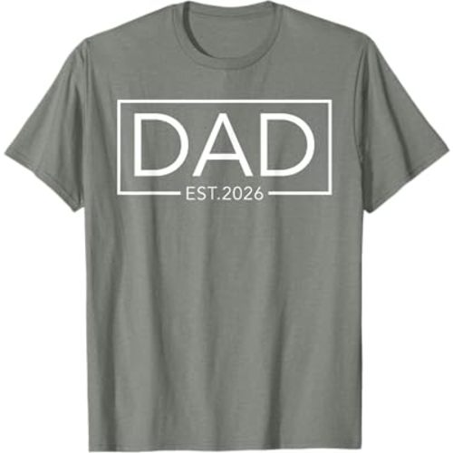 Mens Promoted To Dad Est 2026 Daddy To Be Gifts First Time Dad T-Shirt