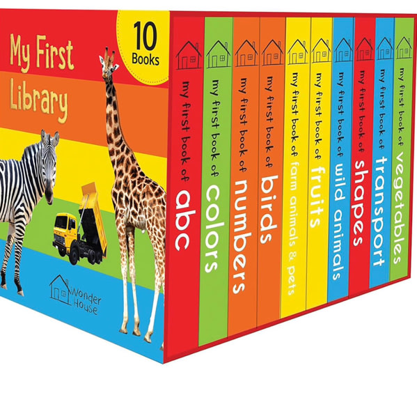 My First Library: Boxset of 10 Board Books for Kids