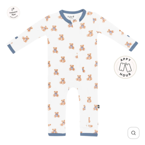 Zippered Romper in Teddy Bear